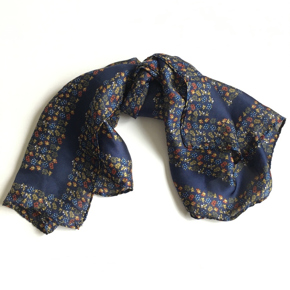 Women’s silky floral scarf, ~21” square